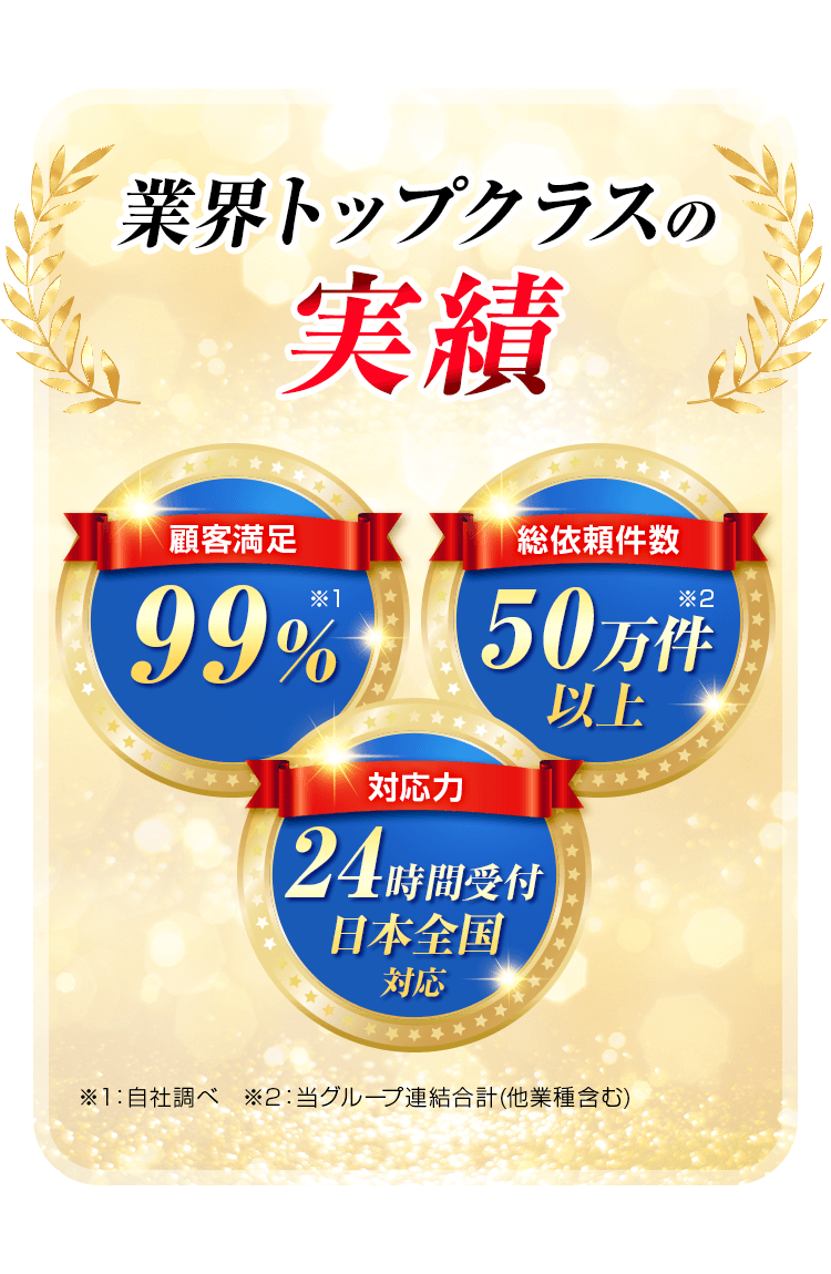 業界トップクラスの実績